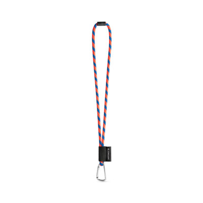 SET Lanyard TUBE Long (Ø 7 mm) with D-shape carabiner 55 mm and safety lock Ø 7 mm